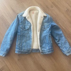 Unisex Vintage Sherpa Jean Jacket